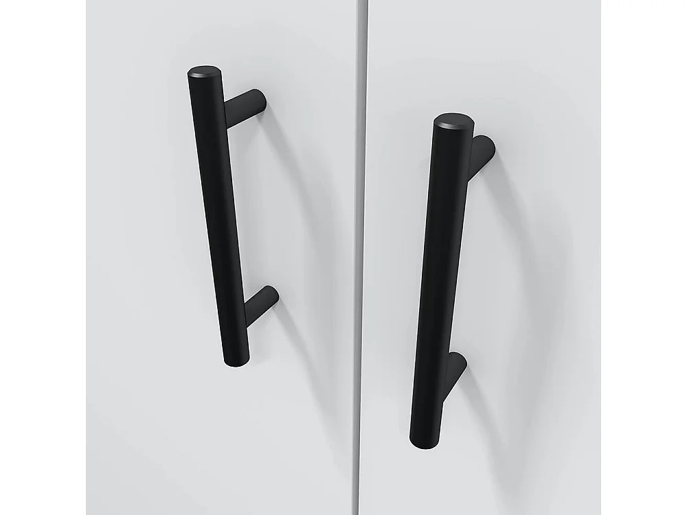 Armoire polyvalente 2 portes Montoro, ouverture battante, 67x88h cm blanc