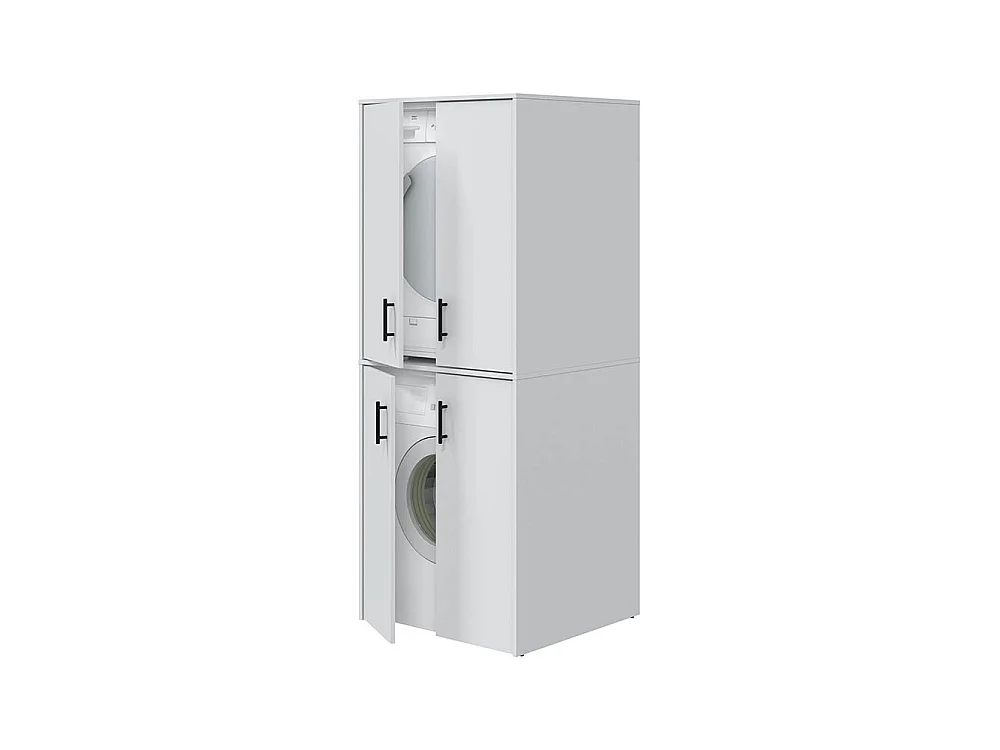 Armoire polyvalente 2 portes Montoro, ouverture battante, 67x88h cm blanc