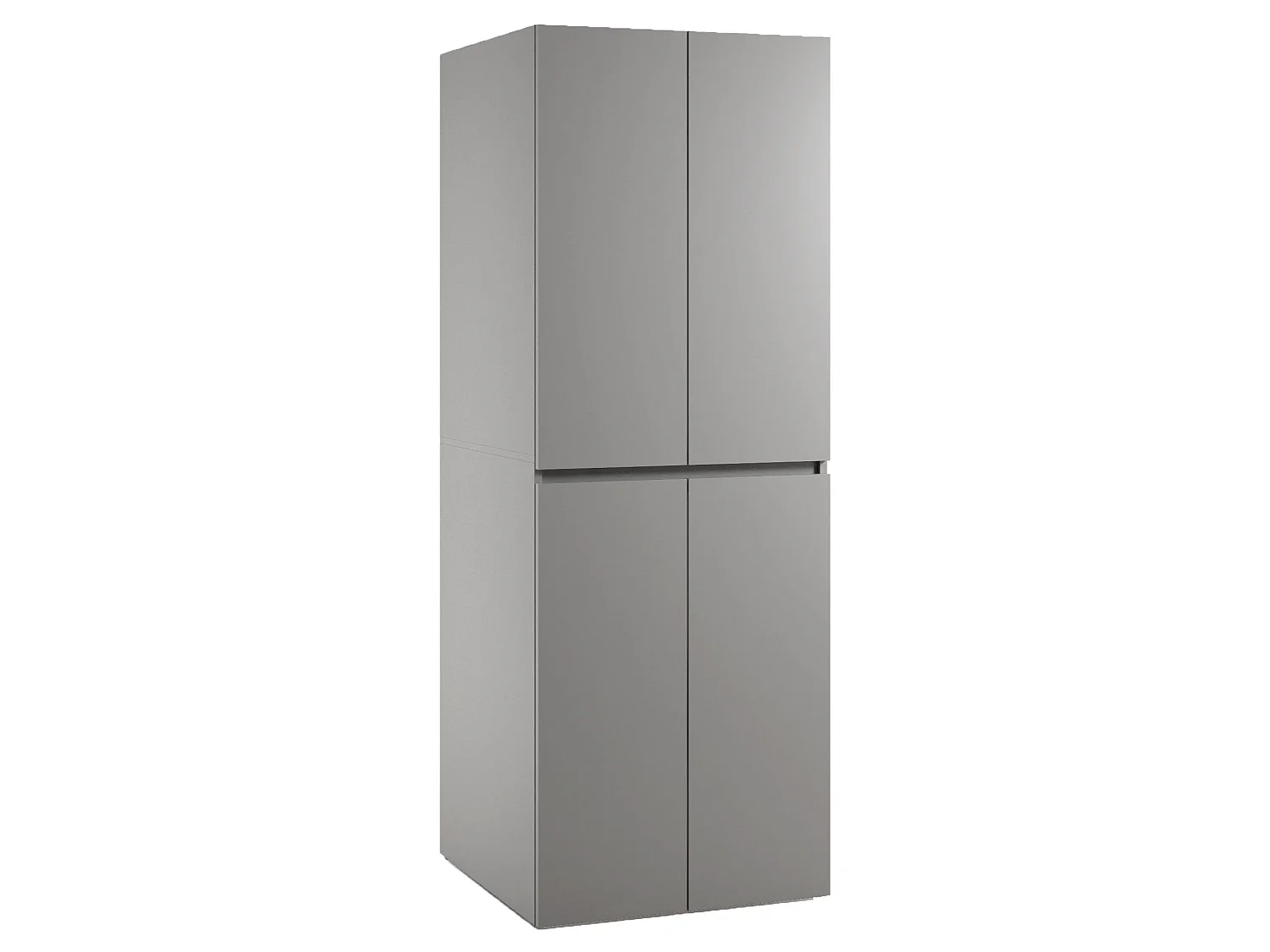 Armadio Multiuso Grande Flagler, un Ripiano Made in Italy, 70x195h cm Grigio, Apertura Battente, Porta Lavatrice e Asciugatrice