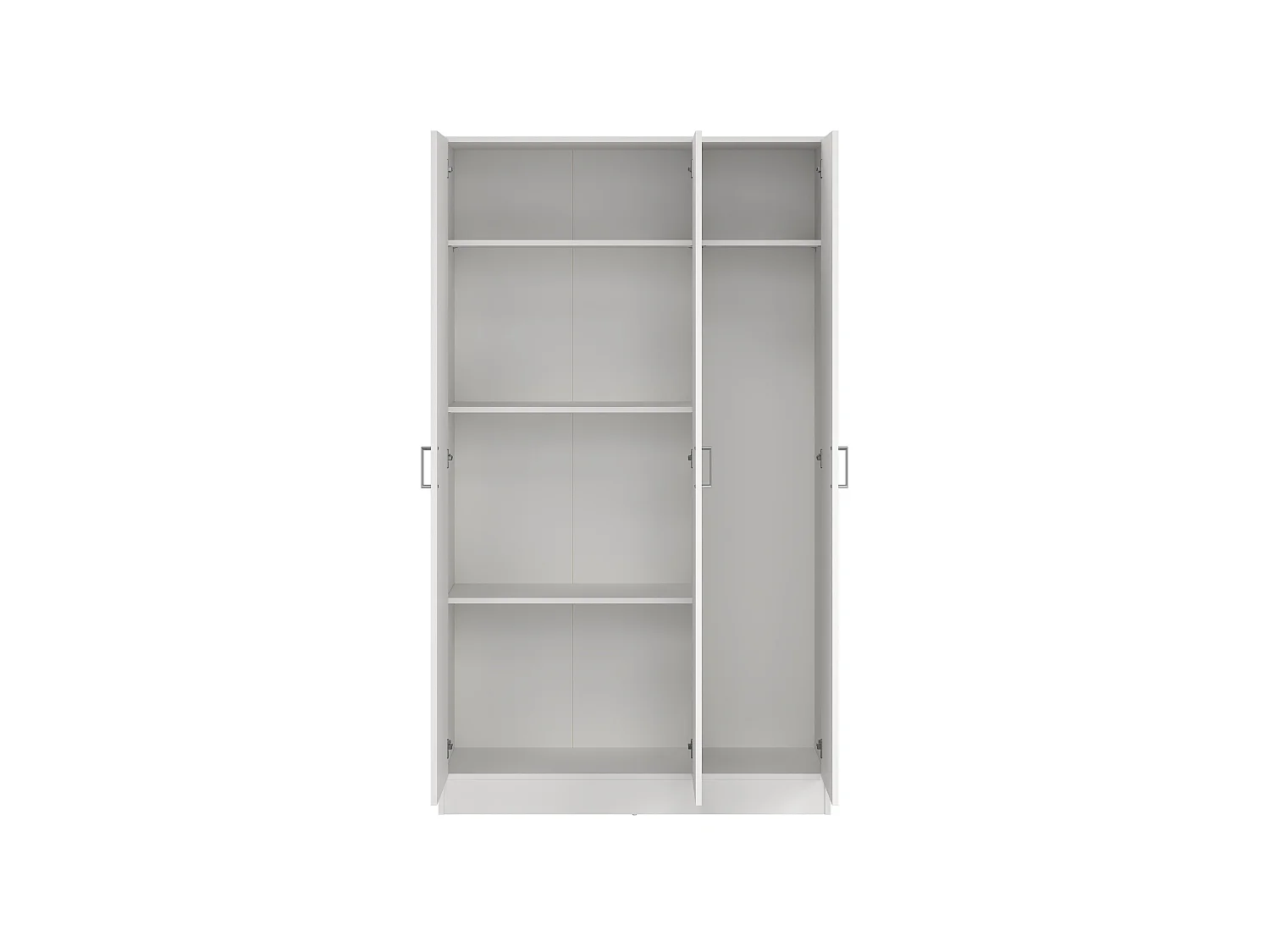 Grand Armoire Multiusage Vado, 4 Étagères, 34.6x180h cm Blanc
