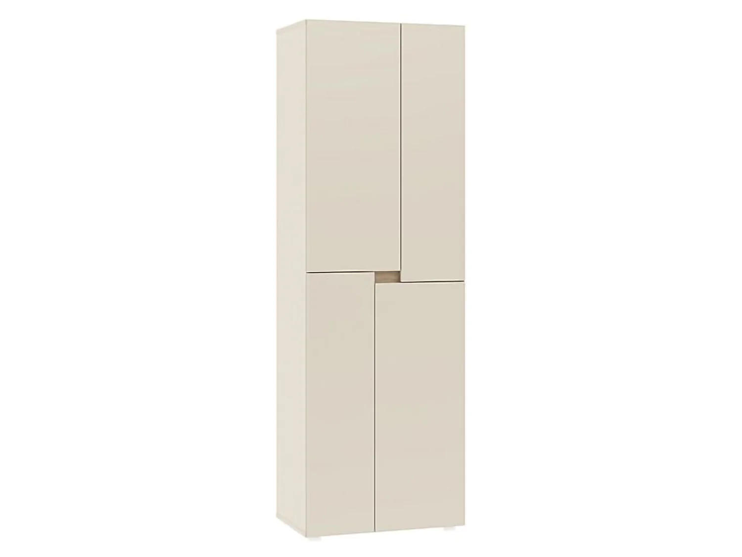 Guardaroba Grande Lidasime, 5 Ripiani, 42x184h cm Beige, Armadio Camera da Letto, Appendiabiti, Apertura Battente
