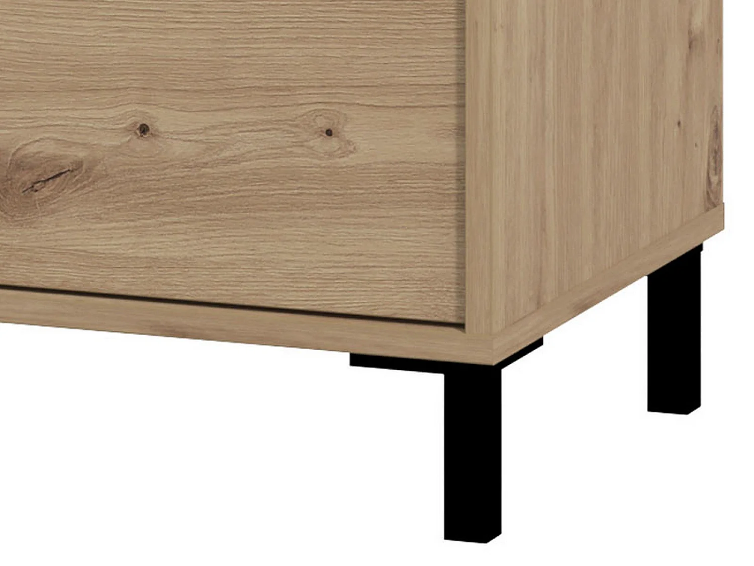 Garderobenschrank 2 Türen, Kleiderstange, 55x206h cm Wildeiche, Schlafzimmer, 2 Regale, 2 Türen