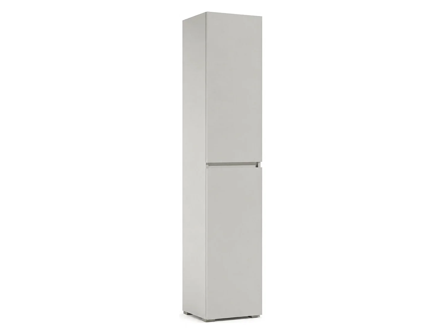 Armadio Multiuso 2 Ante Daisuke, 5 Ripiani Made in Italy, 45x195h cm Grigio Chiaro, 2 Ante, Gola per Apertura Ante
