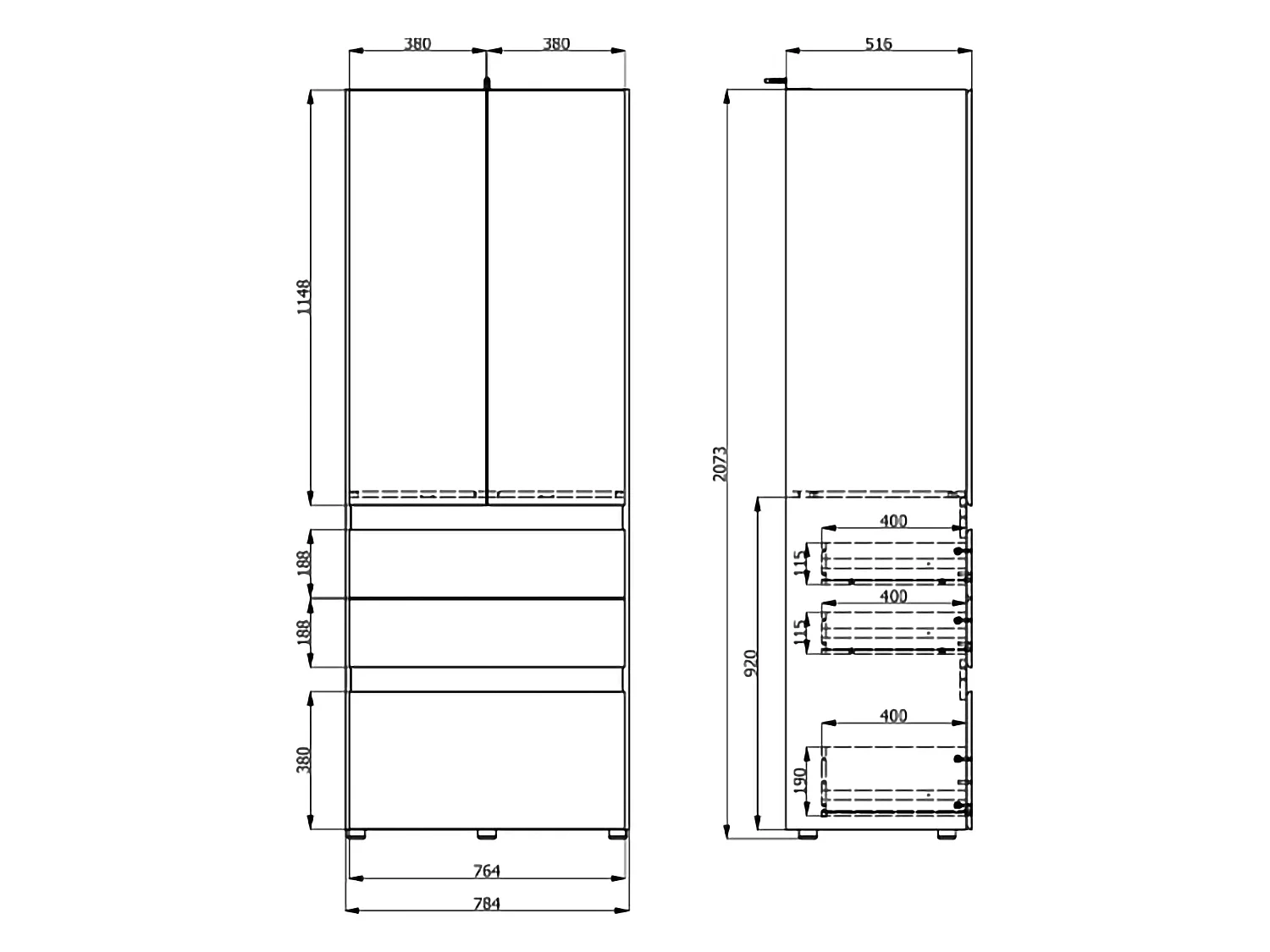 Guardaroba 2 Ante Venas, Appendiabiti, 79x208h cm Nero Antracite, Armadio Camera da Letto, un Ripiano, 2 Ante