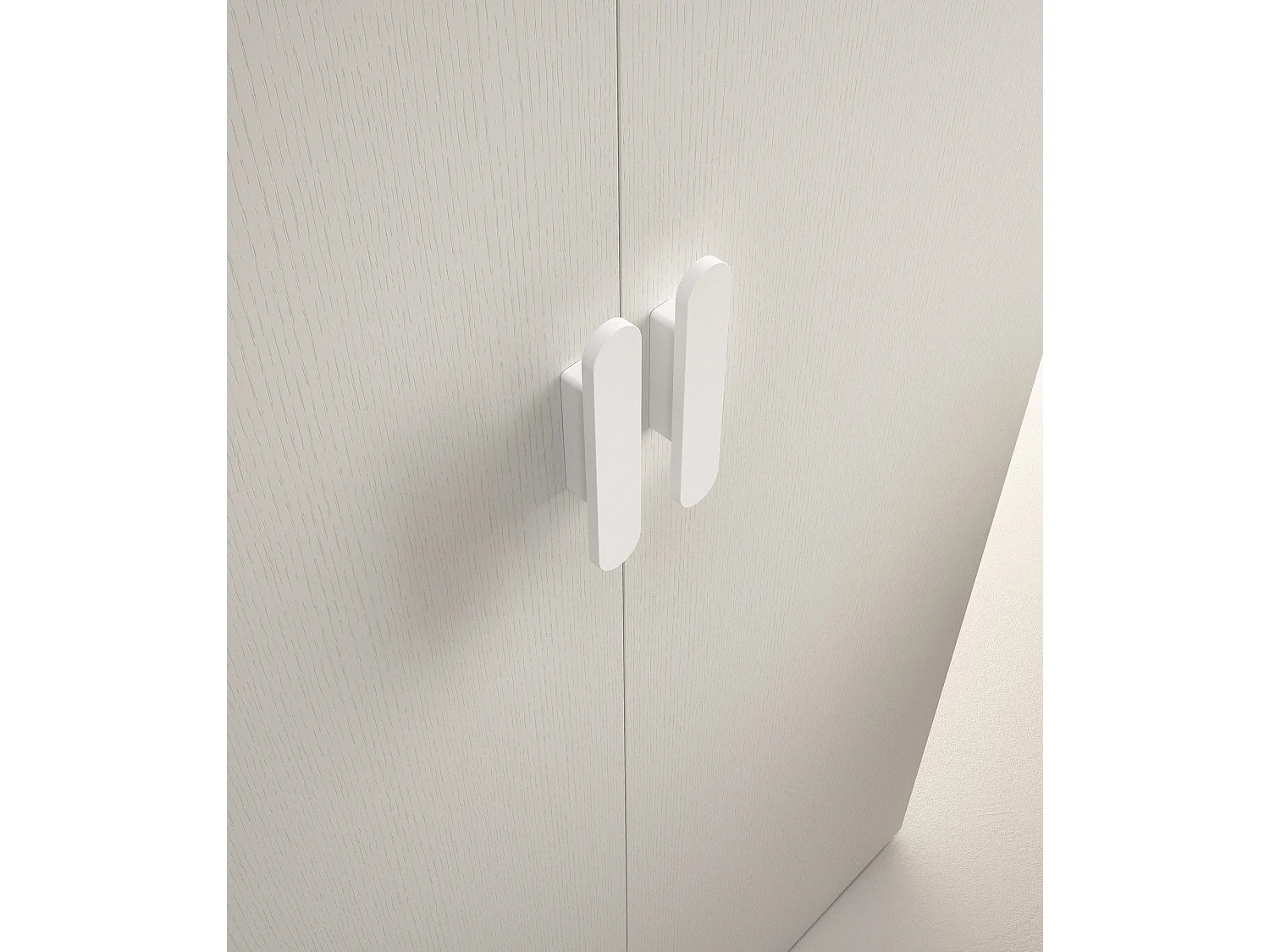 Armoire 2 Portes Nigella, Porte-manteau Fabriqué en Italie, 52,00x180,00h cm Blanc, Armoire Chambre