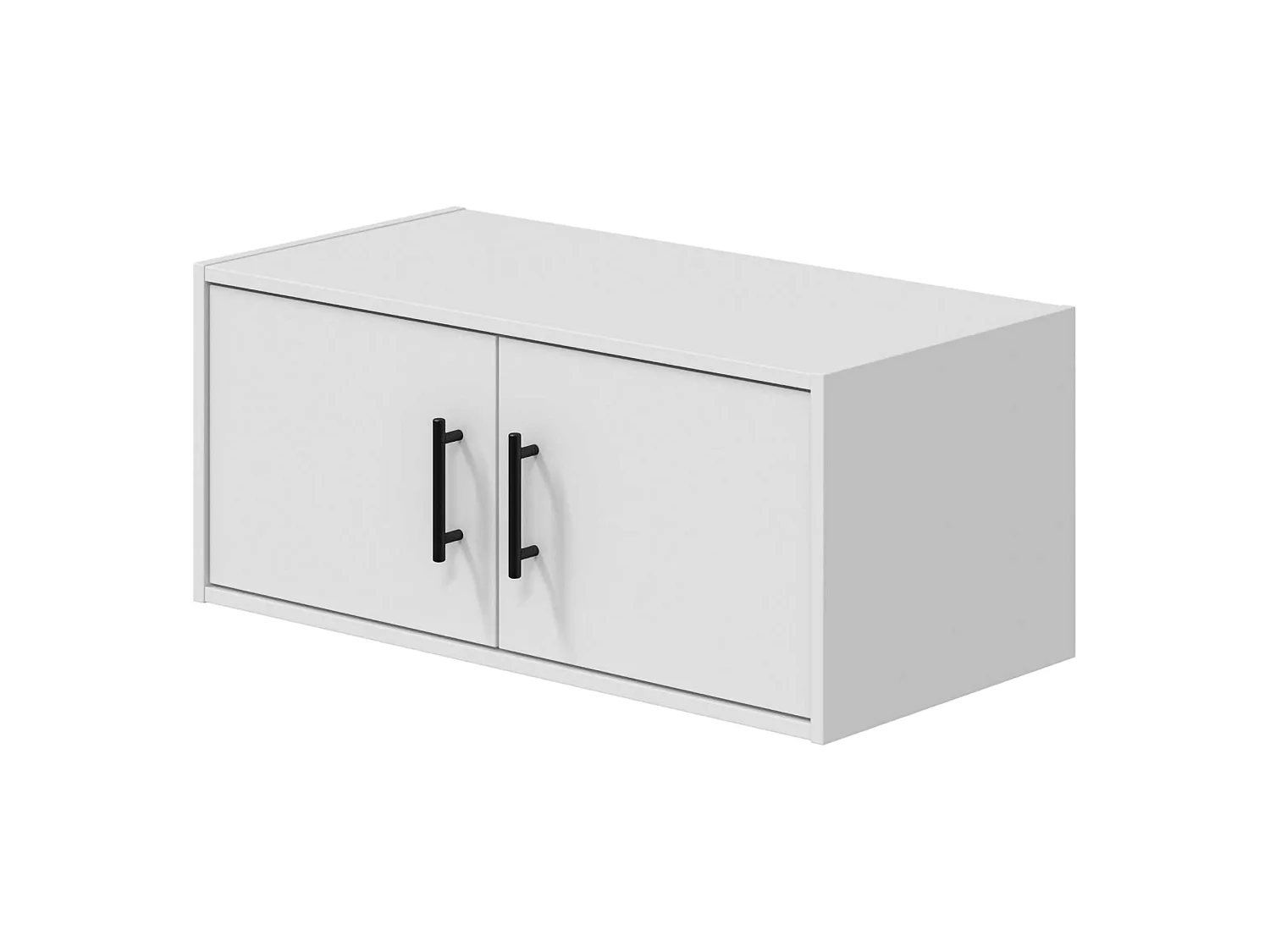 Armoire Multi-usage 2 Portes Vergemoli, 1 Étagère, 40x34h cm Blanc