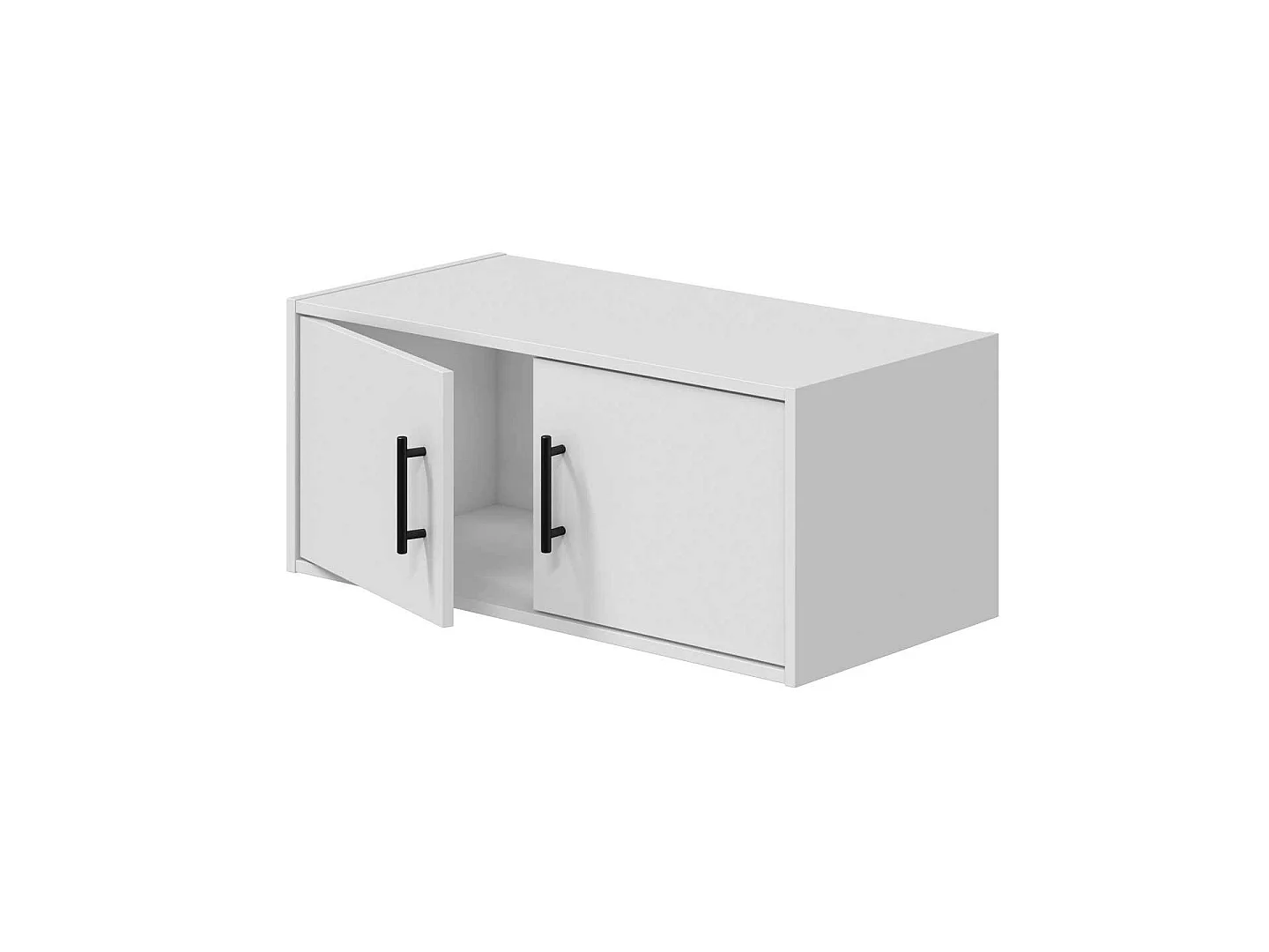 Armoire Multi-usage 2 Portes Vergemoli, 1 Étagère, 40x34h cm Blanc