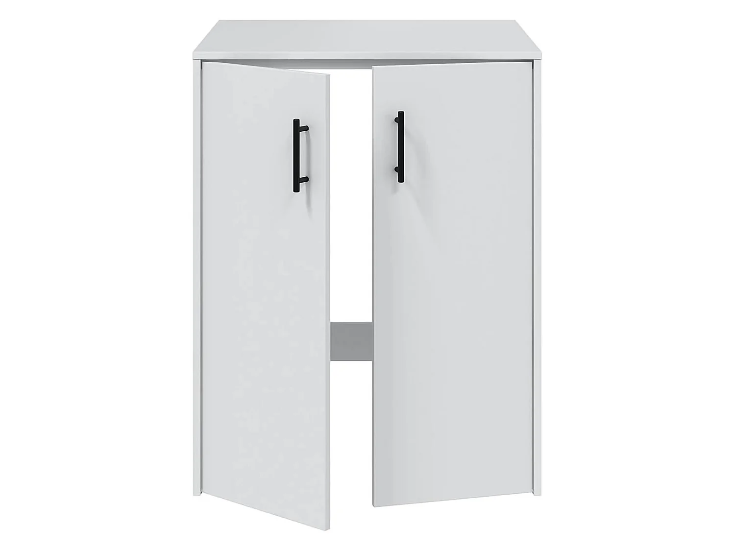 Set Mobili per Lavanderia Montoro, 2 Vani, Bianco, set Ripostiglio, Apertura Battente, 4 Ante
