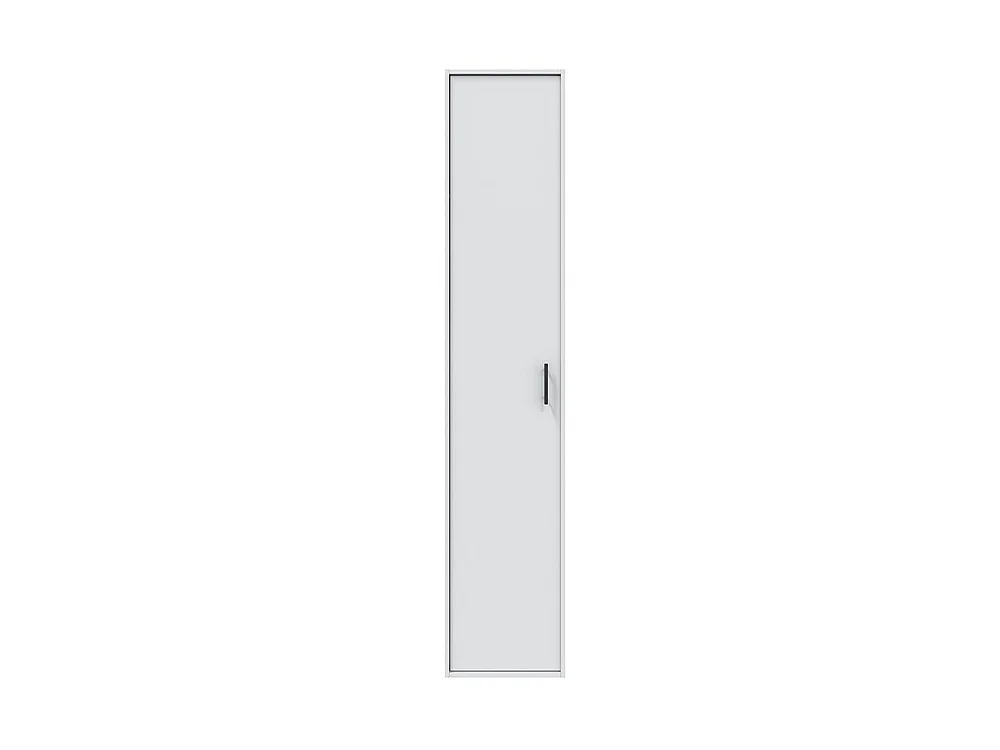 Armoire polyvalente 1 porte Crucoli, 2 étagères, 40x206h cm Blanc