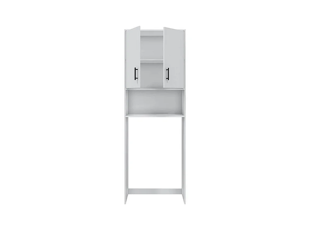 Armoire polyvalente 2 portes Delebio, 3 étagères, 40x206h cm Blanc