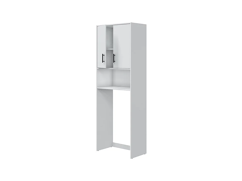 Armoire polyvalente 2 portes Delebio, 3 étagères, 40x206h cm Blanc