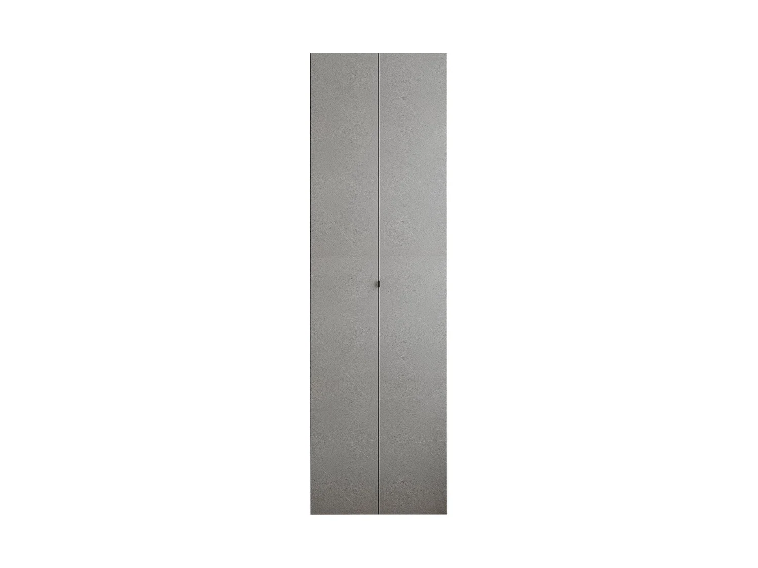 Armadio Multiuso 2 Ante Ruggiero, 10 Ripiani Made in Italy, 63x212h cm Grigio Cemento, Apertura Maniglia, 2 Ante