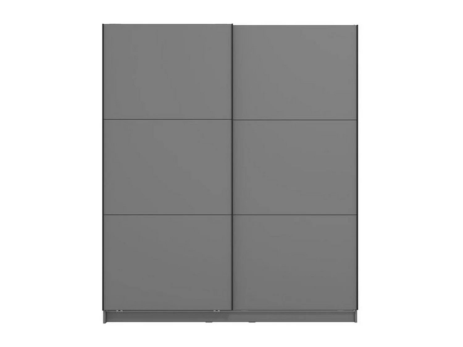 Guardaroba Grande Cerchio, 5 Ripiani, 179x210h cm Nero Antracite, Armadio Camera da Letto, Appendiabiti, 2 Ante
