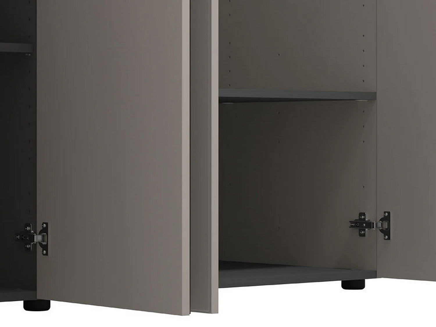 Großer Schrank Quarrata, Kleiderständer, 224x227h cm Cremeweiß, Schlafzimmer Schrank, 8 Regale, 12 Fächer