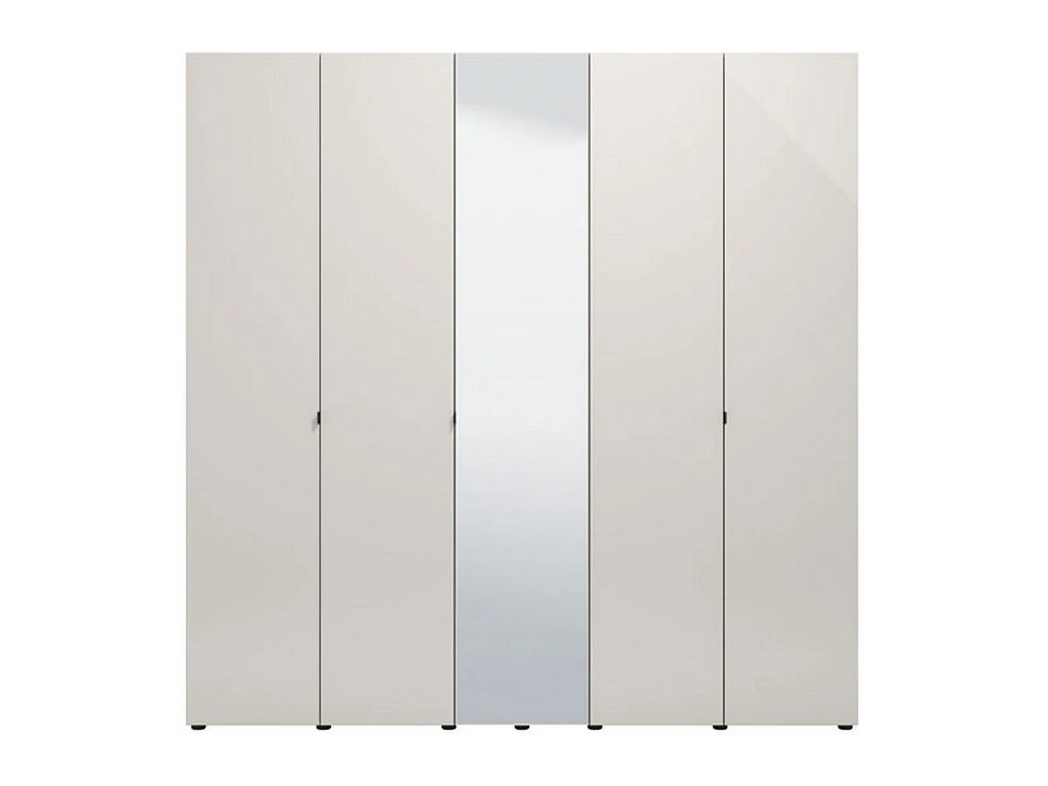 Großer Schrank Quarrata, Kleiderständer, 224x227h cm Cremeweiß, Schlafzimmer Schrank, 8 Regale, 12 Fächer
