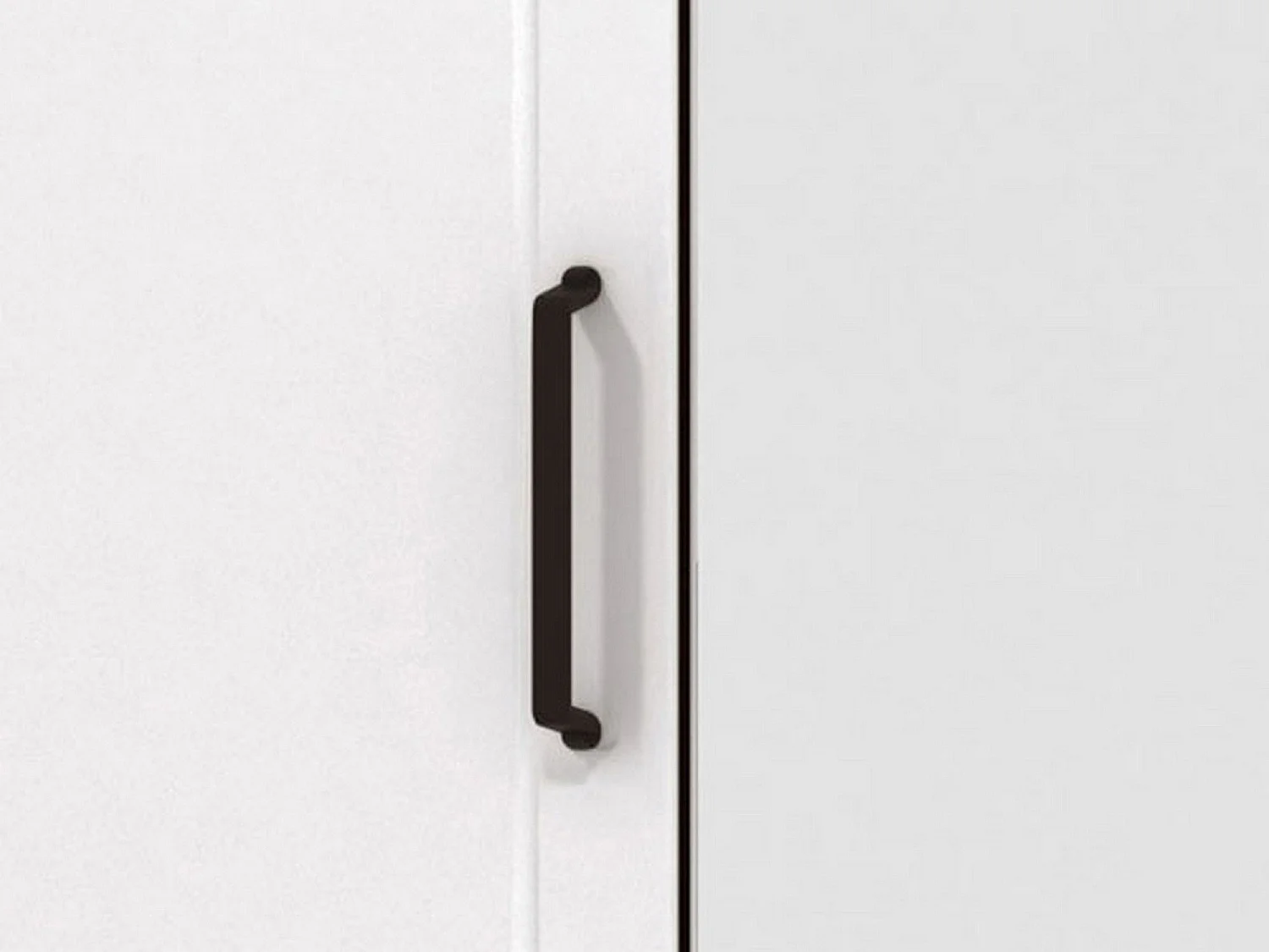 Vittuone Kleiderschrank 2 Türen, Garderobe, 75x195h cm Weiß, Schlafzimmer Schrank, 3 Regalböden, 4 Fächer