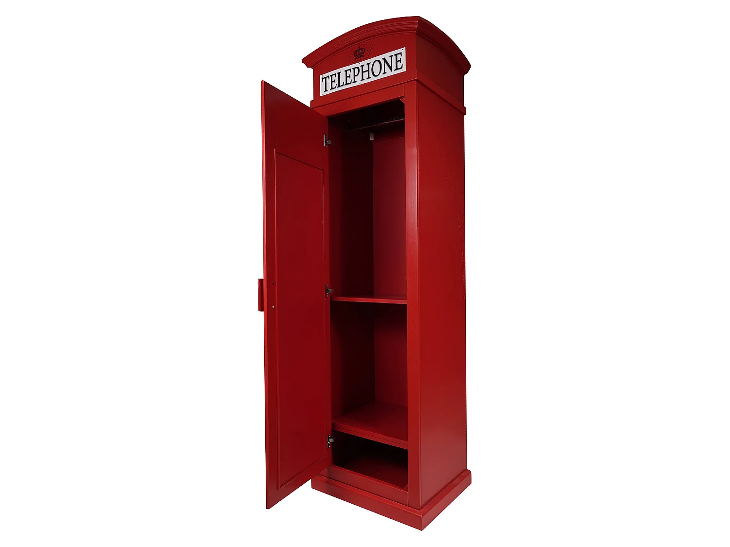 Armadio Multiuso 1 Anta Pachino, Appendiabiti, 68x215h cm Rosso, 2 Ripiani, Un'anta