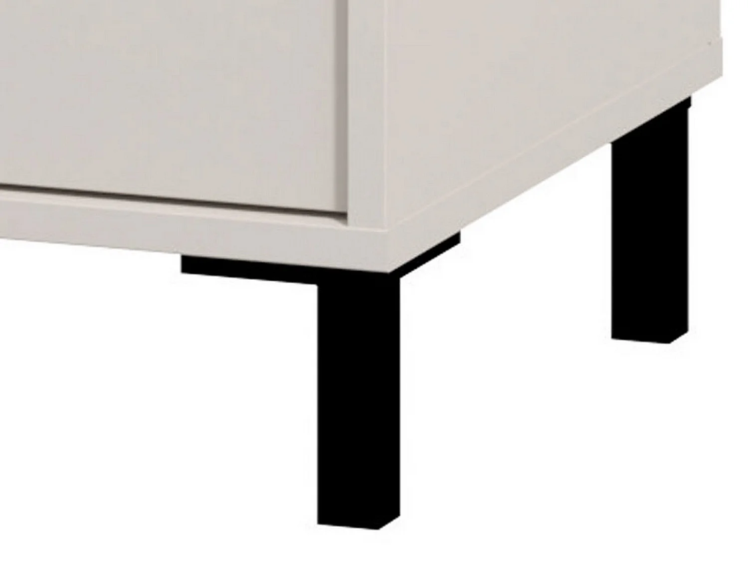 Kleiderschrank 2 Türen, mit Kleiderstange, 55x206h cm, Weiß, Schlafzimmer, 2 Einlegeböden, 3 Fächer