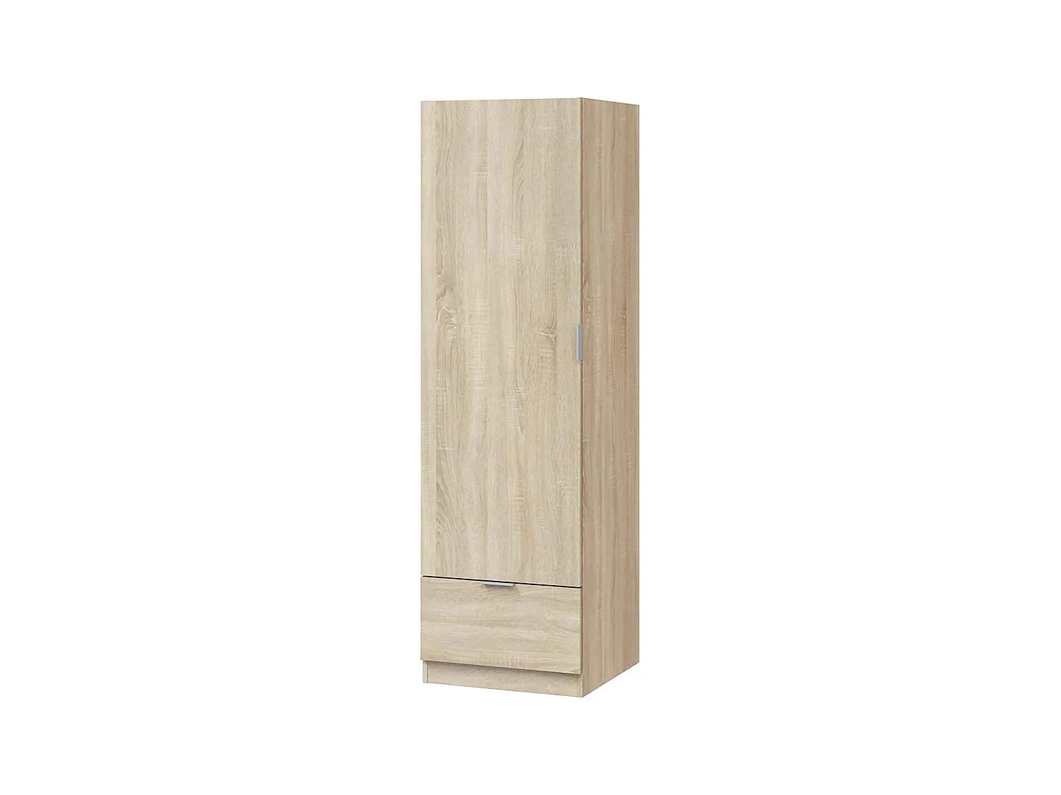 Eenklepkast, Plank, Bruin Eiken, Kledingstang, Lade