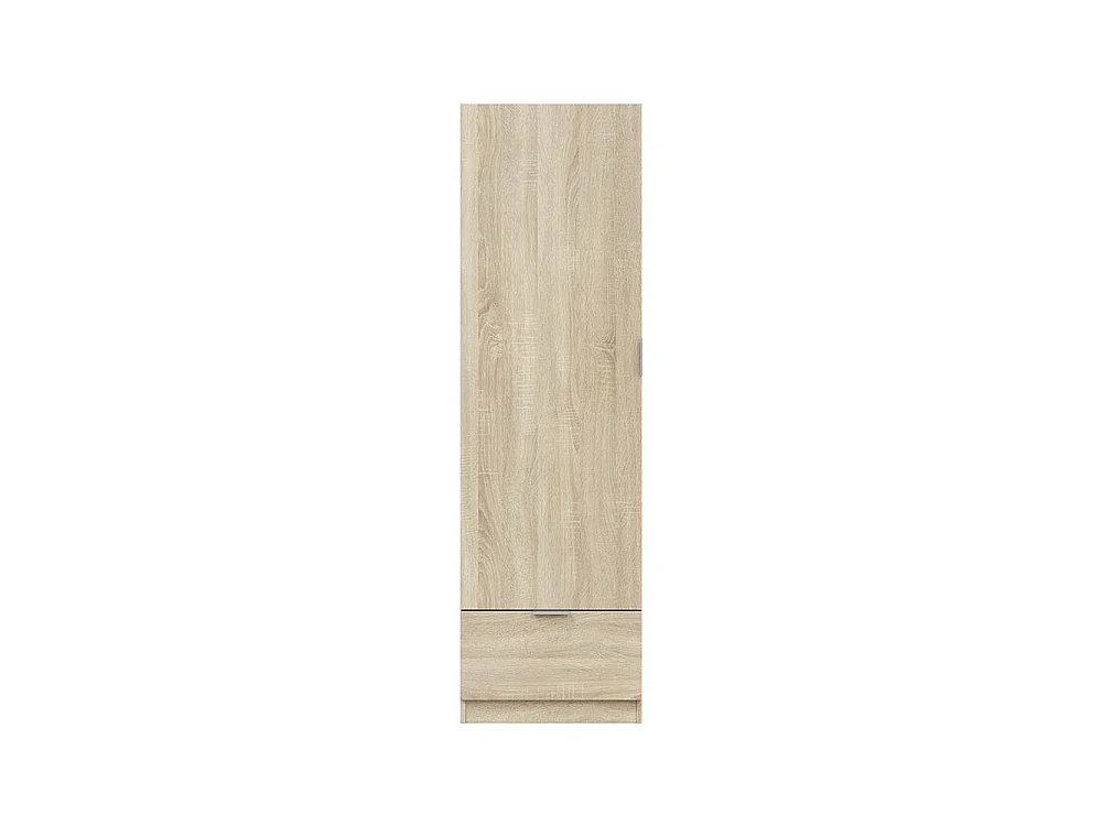 Eenklepkast, Plank, Bruin Eiken, Kledingstang, Lade