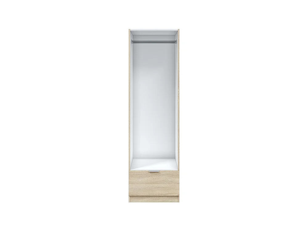 Eenklepkast, Plank, Bruin Eiken, Kledingstang, Lade