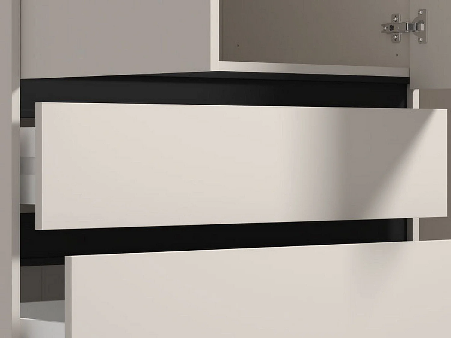 Kleiderschrank 3 Türen Ilbonoo, 4 Regalböden, 138x55 cm Weiß, Schlafzimmer-Schrank, 3 Schubladen, Kleiderstange