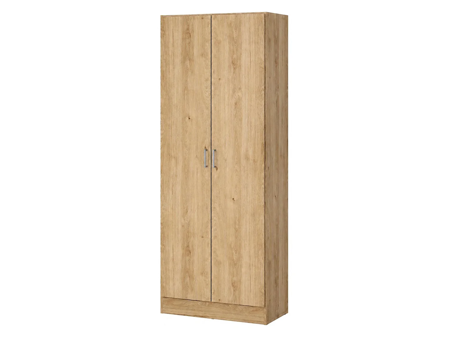 Armadio Multiuso 2 Ante Soresina, 3 Ripiani, 70x181h cm Marrone Rovere, 2 Ante, 5 Vani