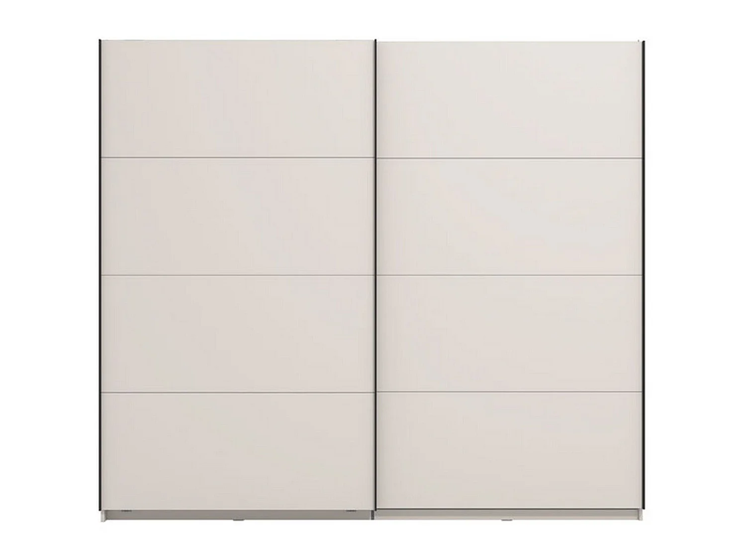 Großer Salemi Kleiderschrank, 2 Regale, 245x218h cm Cremeweiß, Schlafzimmerschrank, Kleiderstange, 2 Türen
