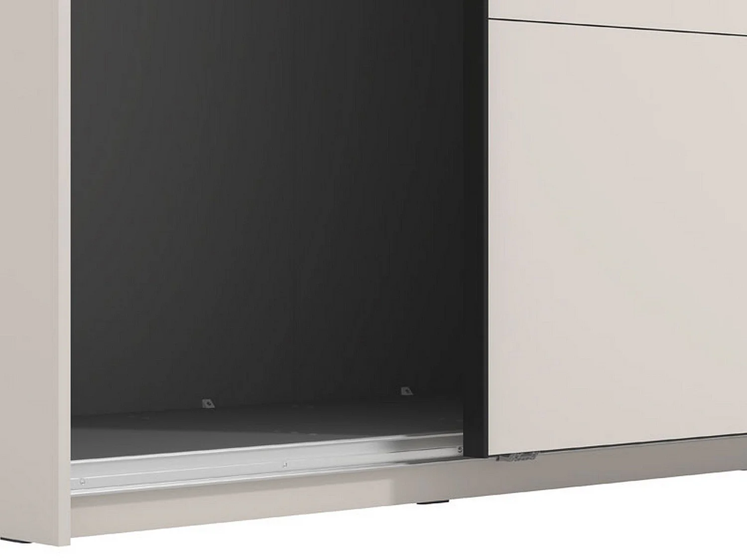 Großer Salemi Kleiderschrank, 2 Regale, 245x218h cm Cremeweiß, Schlafzimmerschrank, Kleiderstange, 2 Türen