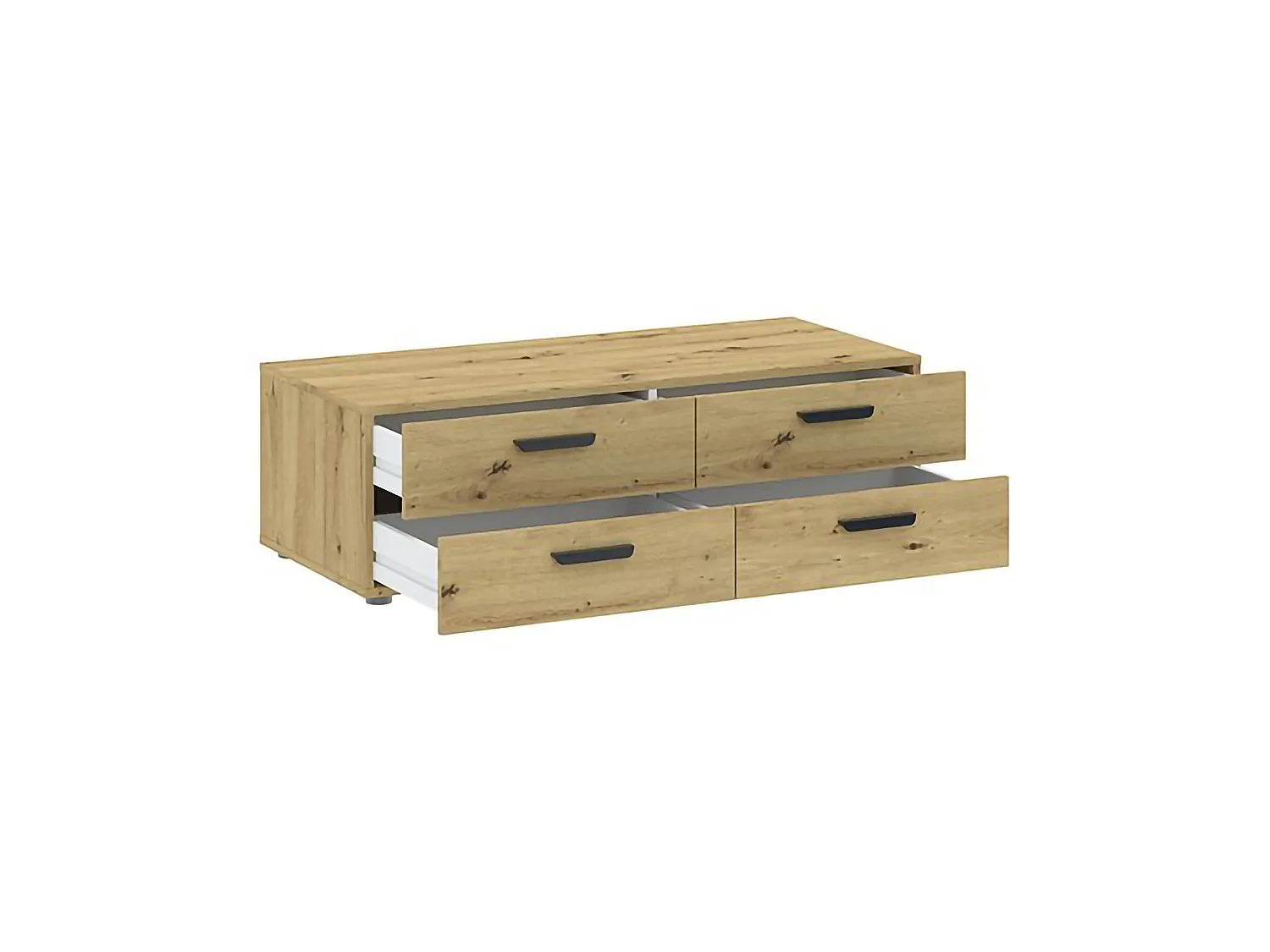 Armoire 3 Portes Randazzo, Penderie, 111x52 cm Chêne Brun Noeuds, Armoire Chambre, 4 Tiroirs, 4 Étagères