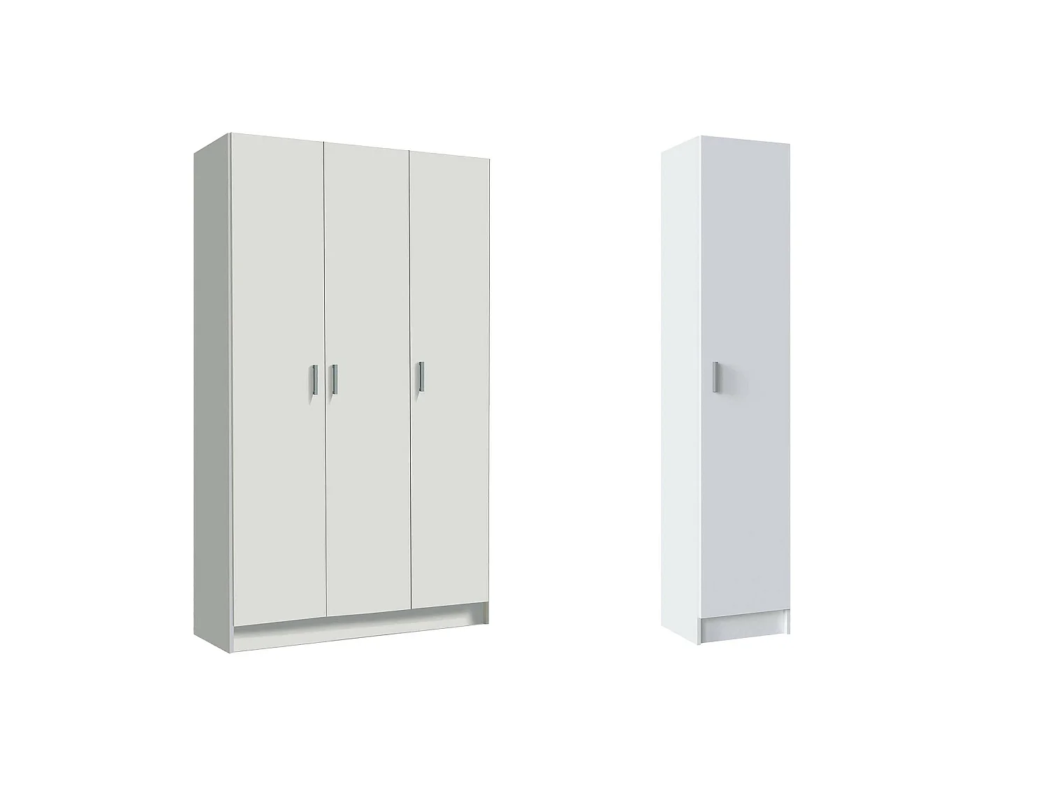 Armadio Multiuso Grande Sinnai, Modulabile, 146x180h cm Bianco, 7 Ripiani, 4 Ante