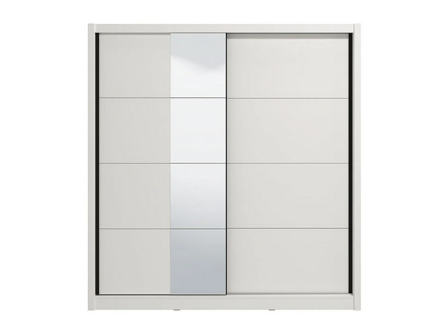 Grande armoire Orero, penderie, 205x216h cm blanc mat, armoire de chambre, 5 étagères, 8 compartiments