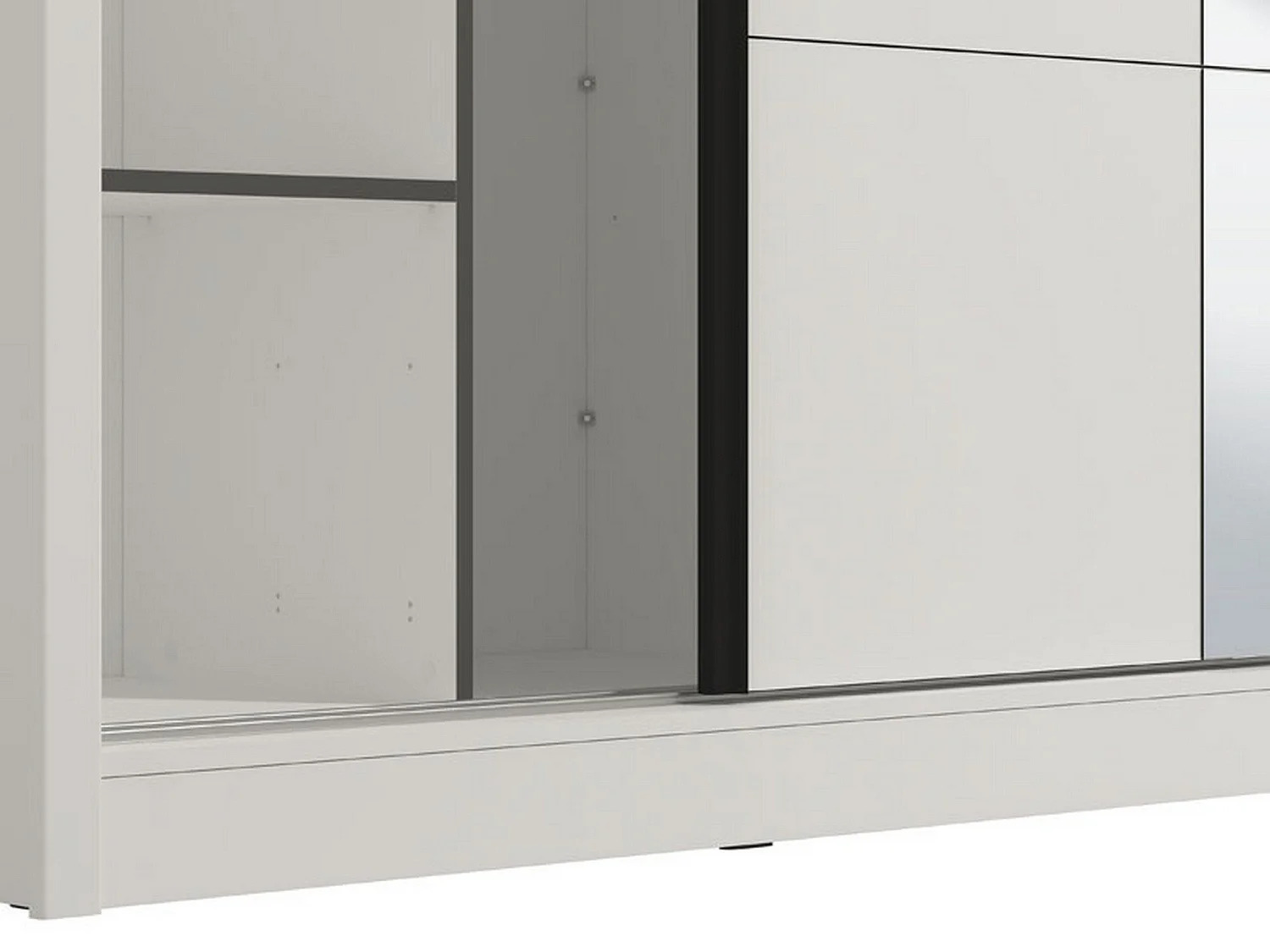 Grande armoire Orero, penderie, 205x216h cm blanc mat, armoire de chambre, 5 étagères, 8 compartiments