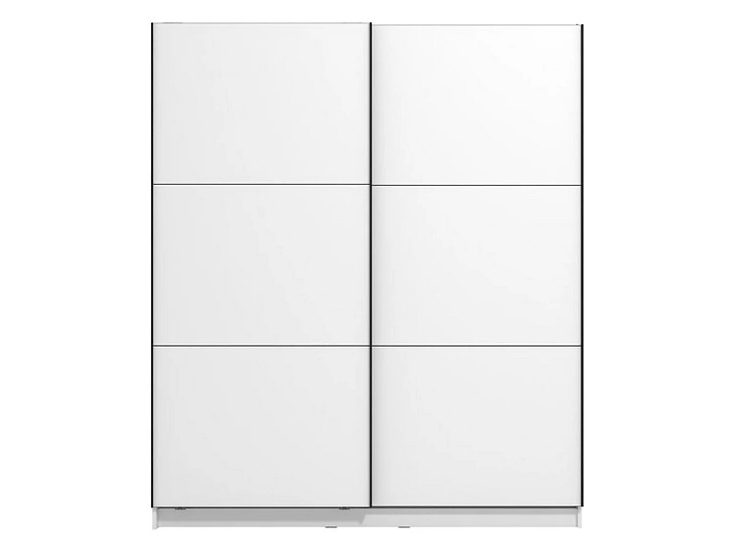 Guardaroba Grande Cerchio, Appendiabiti, 179x210h cm Bianco Opaco, Armadio Camera da Letto, 5 Ripiani, Apertura Scorrevole