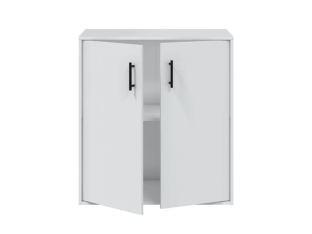 Armoire polyvalente 2 portes Senorbi, une étagère, 40x88h cm Blanc