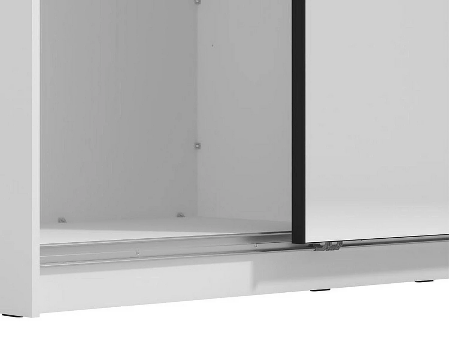 Guardaroba Grande Verzino, Appendiabiti, 179x210h cm Bianco, Armadio Camera da Letto, 5 Ripiani, 2 Ante