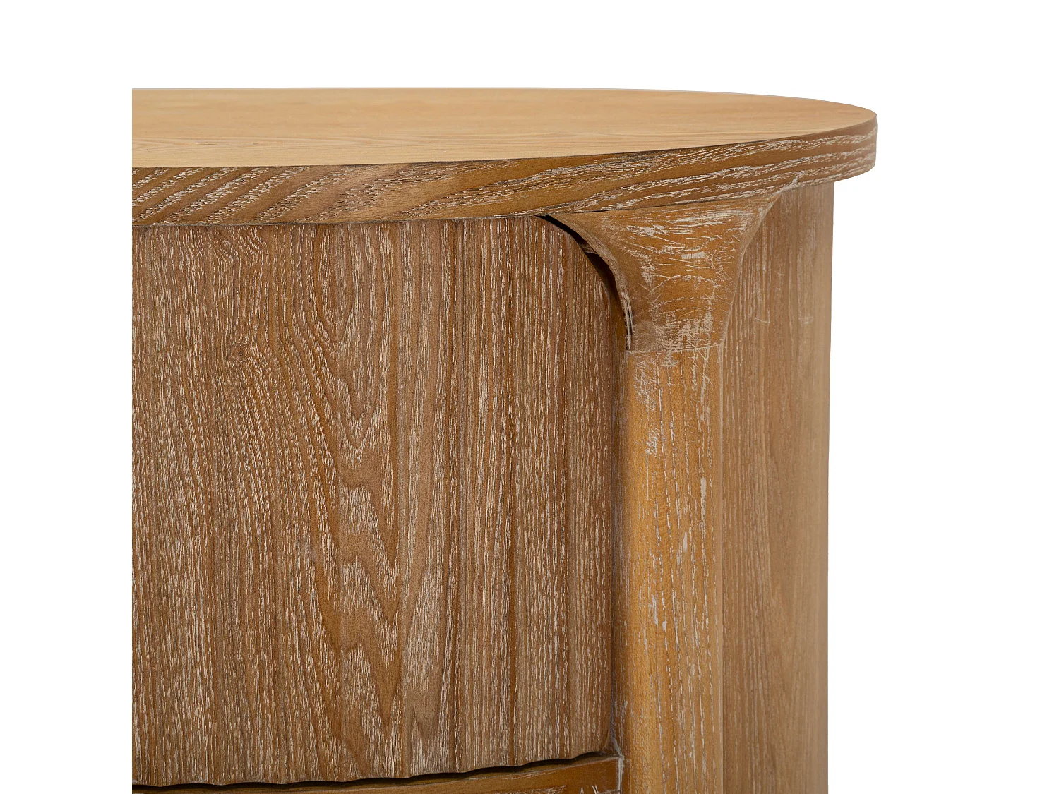 Commode Fama, 3 tiroirs, 81x47x82h cm Marron Cerisier, Effet Vieilli, Ouverture Coulissante