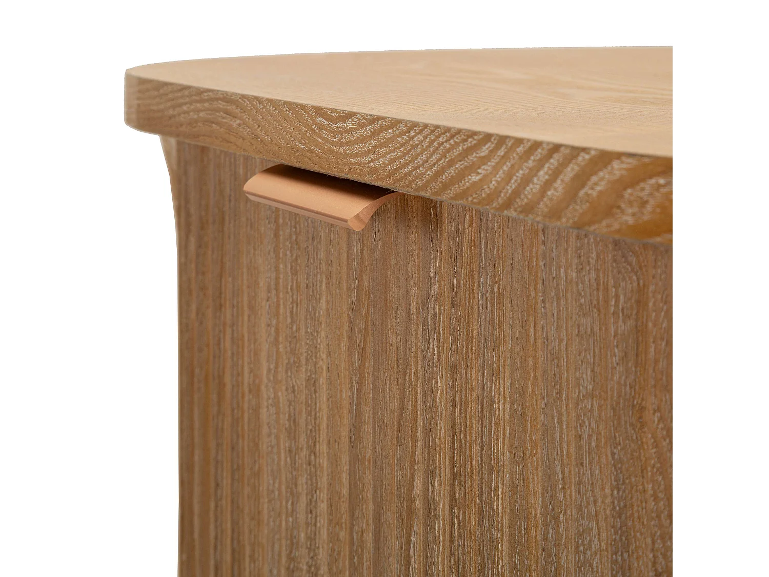 Commode Fama, 3 tiroirs, 81x47x82h cm Marron Cerisier, Effet Vieilli, Ouverture Coulissante