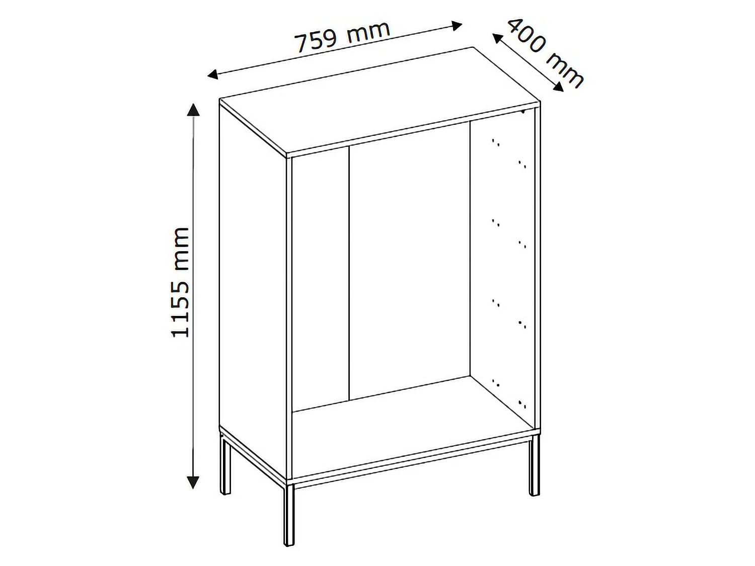 Commode Lanesaro, 4 tiroirs, 76x40x116h cm Beige Cachemire, Ouverture Coulissante, Fermeture Soft Close