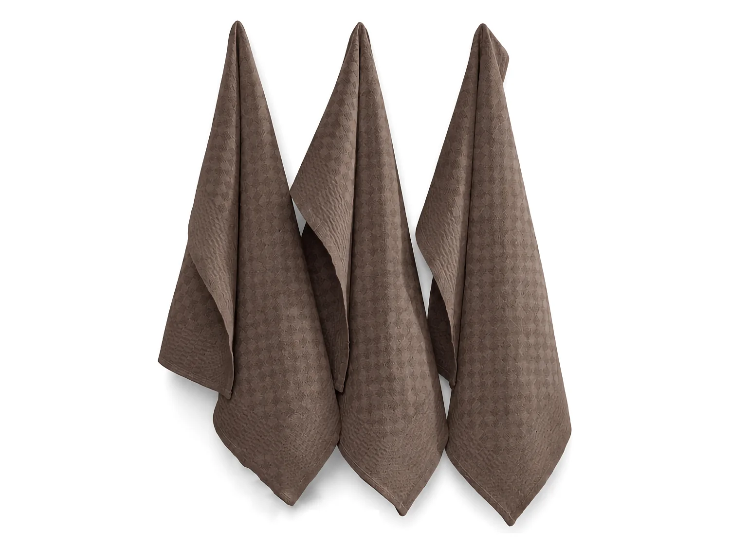Torchon Radasi, Lavable en Machine à 40°, 40x60 cm Marron, Lot de 10