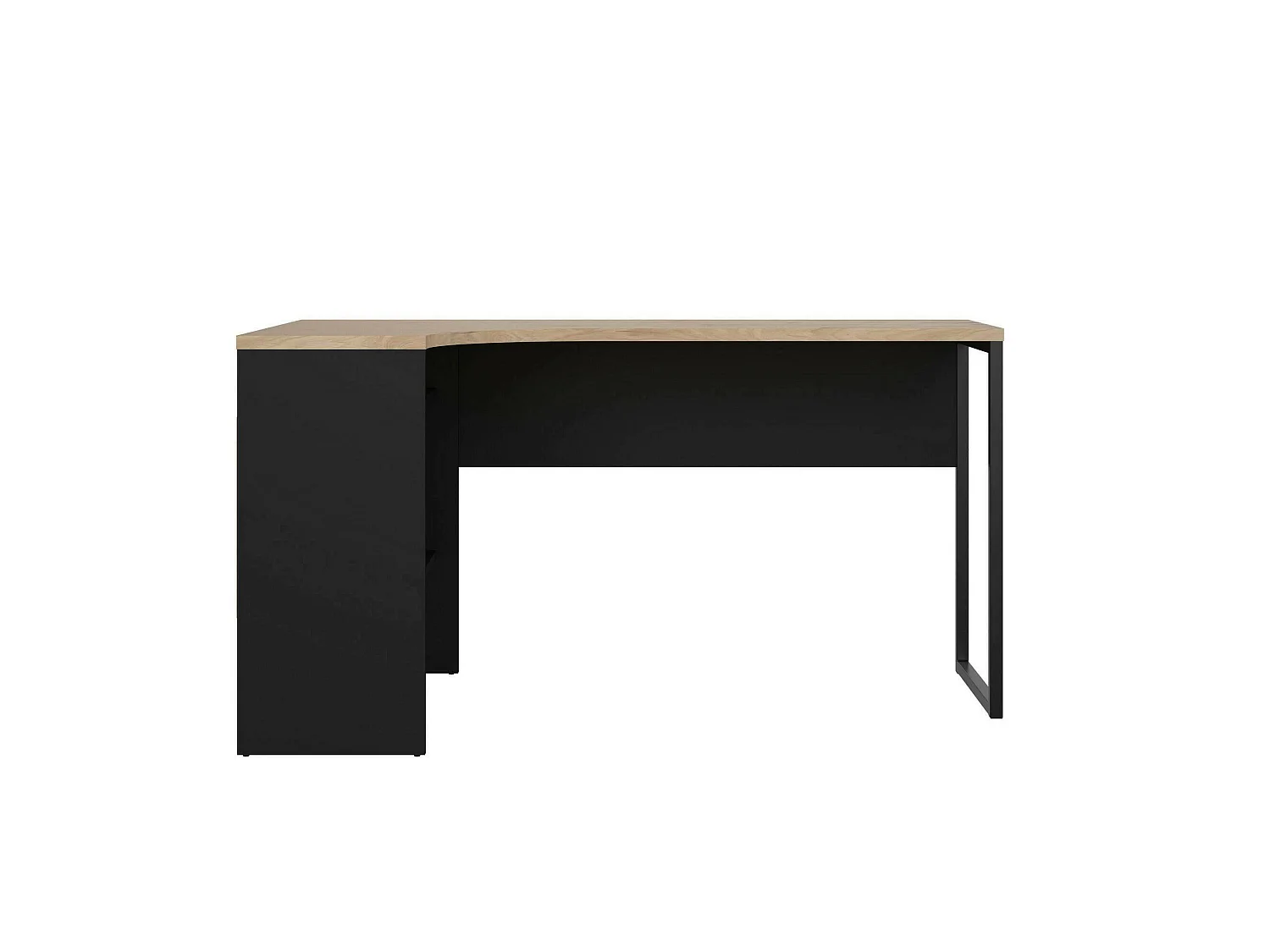 Bureau Moire, 2 tiroirs, 81x145,1x76,8h cm Noir