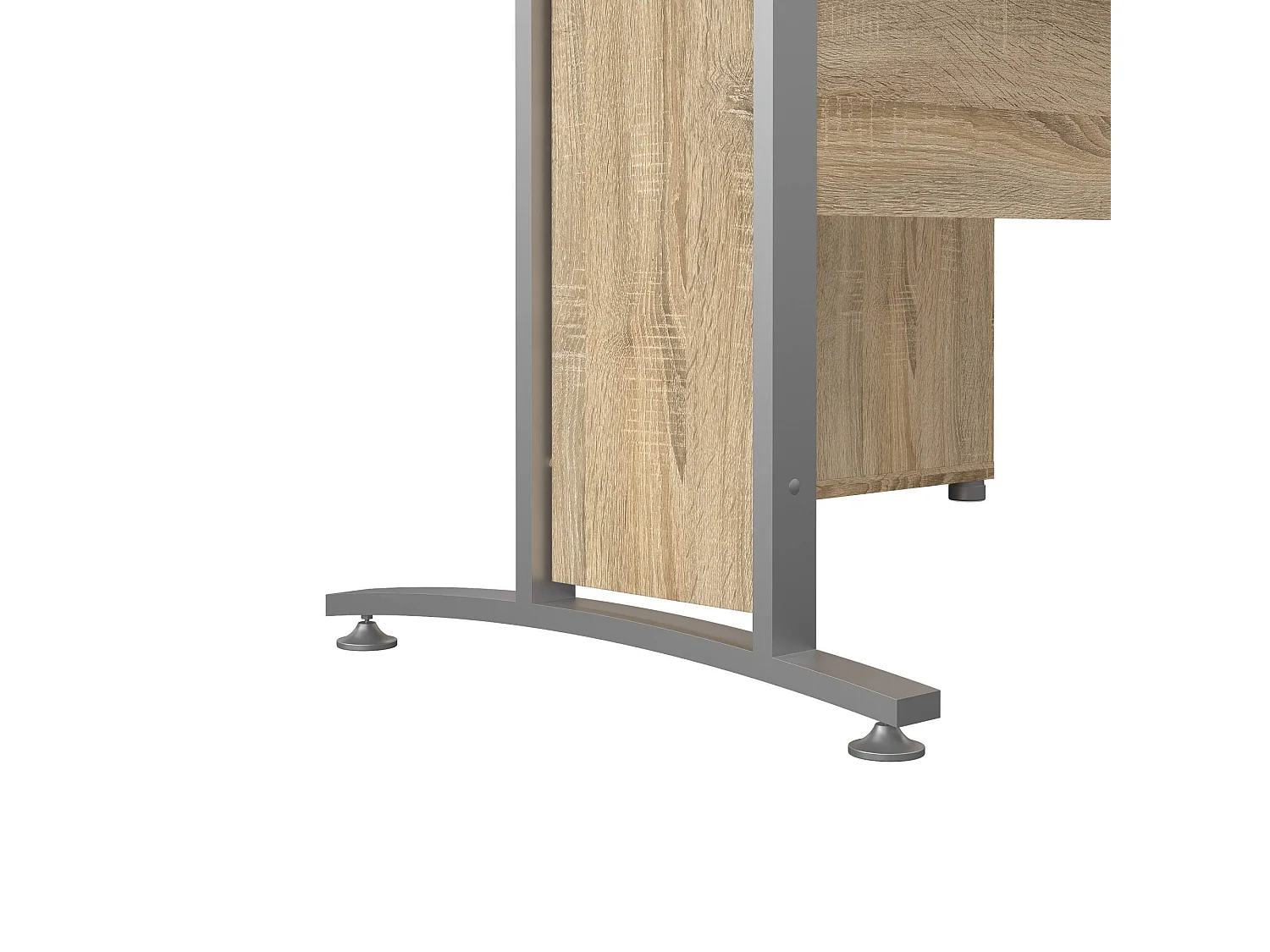 Escritorio Estong, esquinero, 159x150x75h cm gris, 3 cajones, tablero en madera melaminada