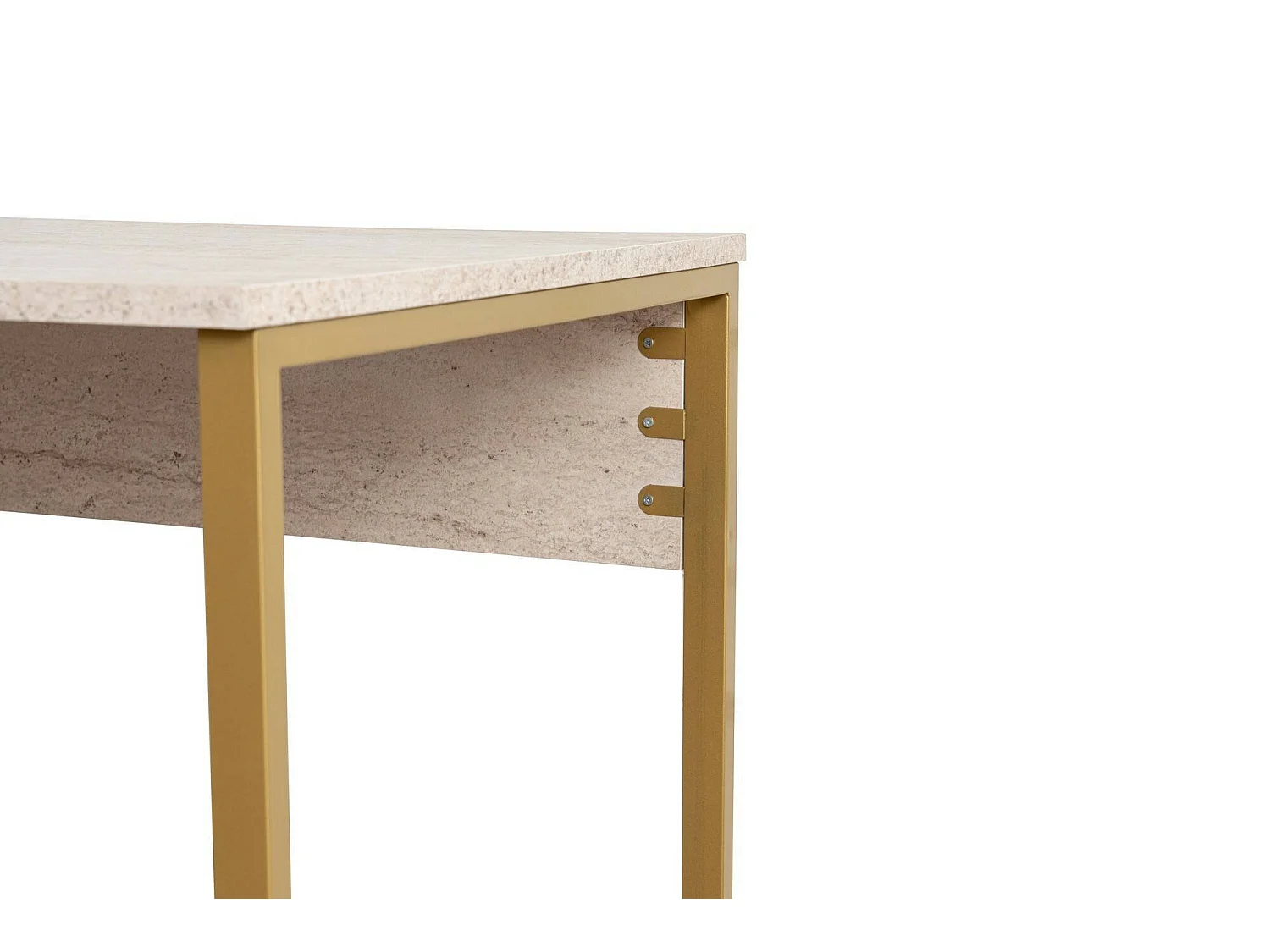 Bureau Violet, une Étagère, 60x240x74h cm or