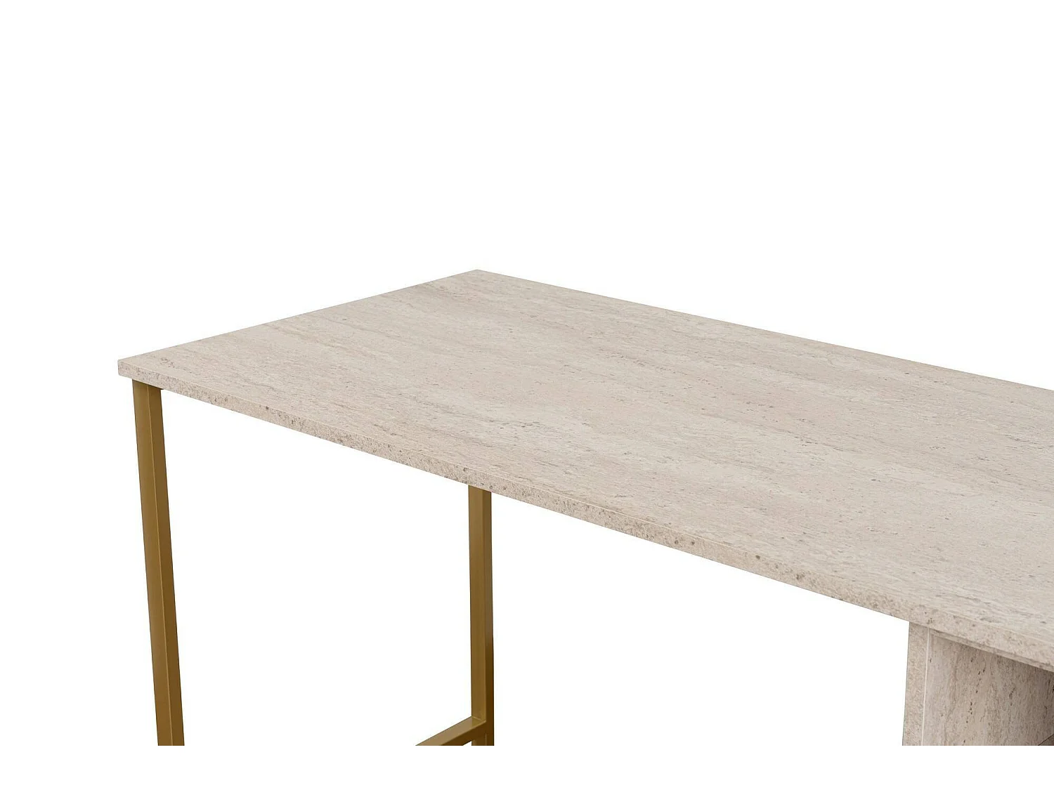 Bureau Violet, une Étagère, 60x240x74h cm or