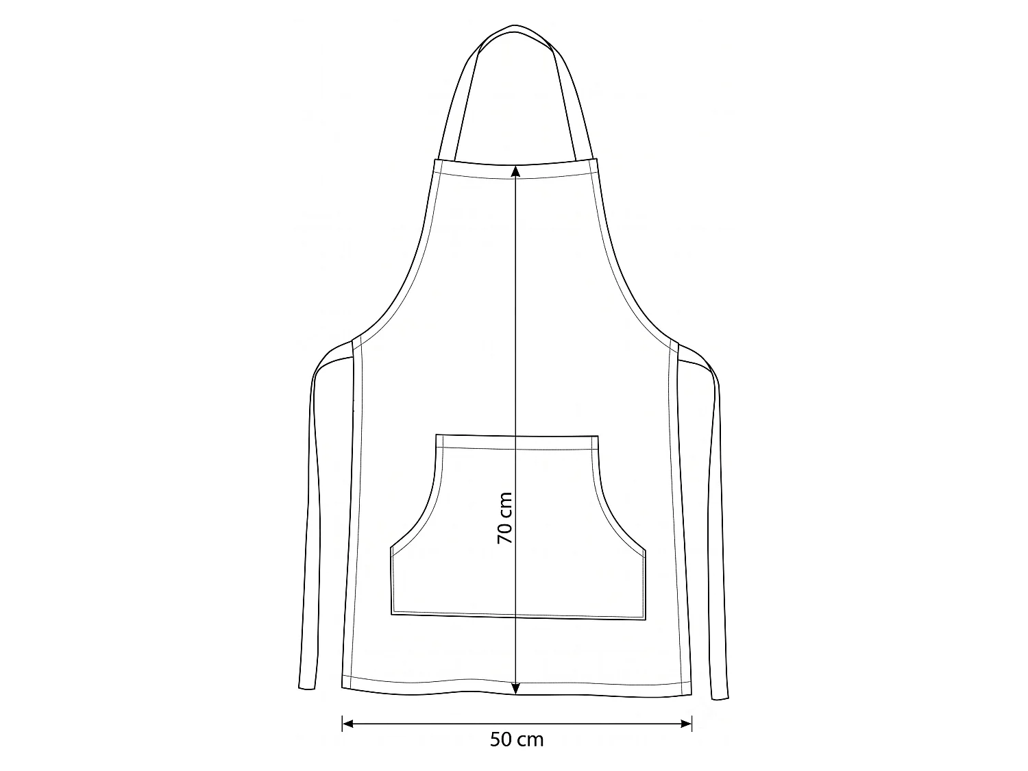 Tablier de cuisine Palitoba, Lavable en machine à 30°, bleu, Structure jaune