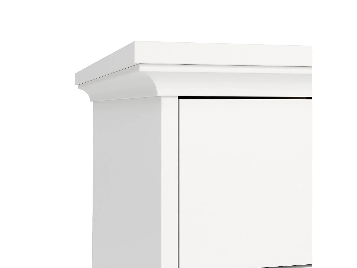 Escritorio Agia, 3 cajones, 130x62x74h cm blanco, un compartimento, tablero en madera melaminada
