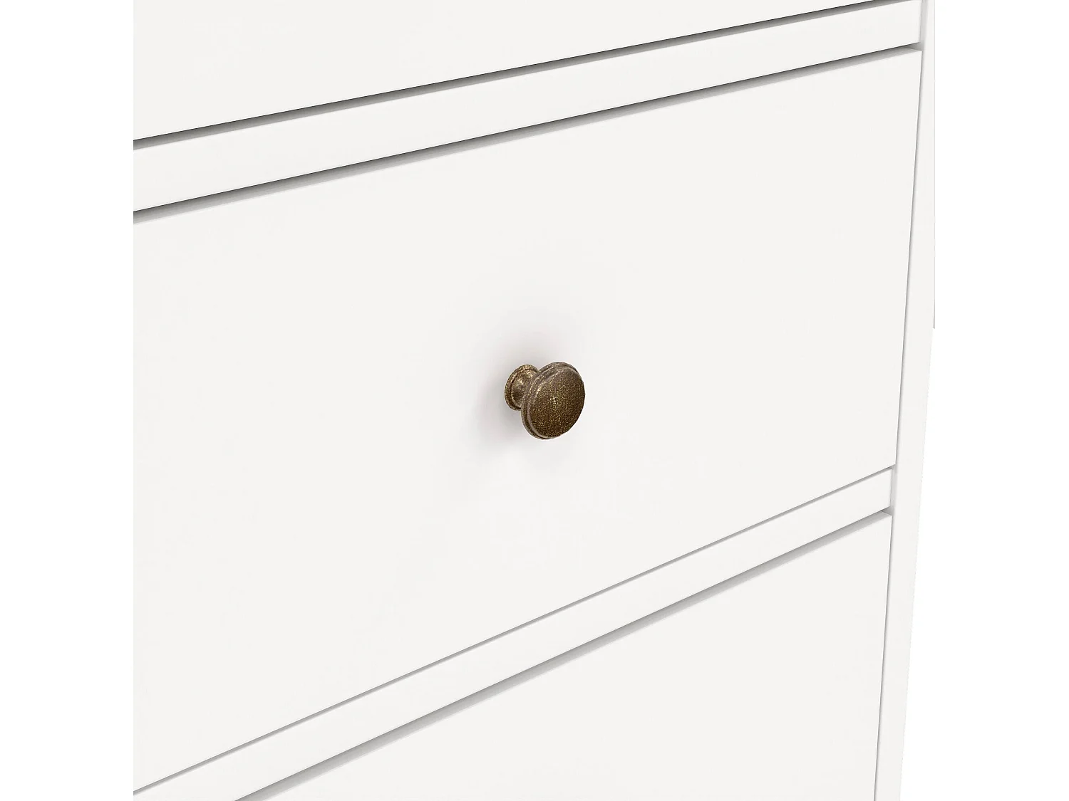 Escritorio Agia, 3 cajones, 130x62x74h cm blanco, un compartimento, tablero en madera melaminada
