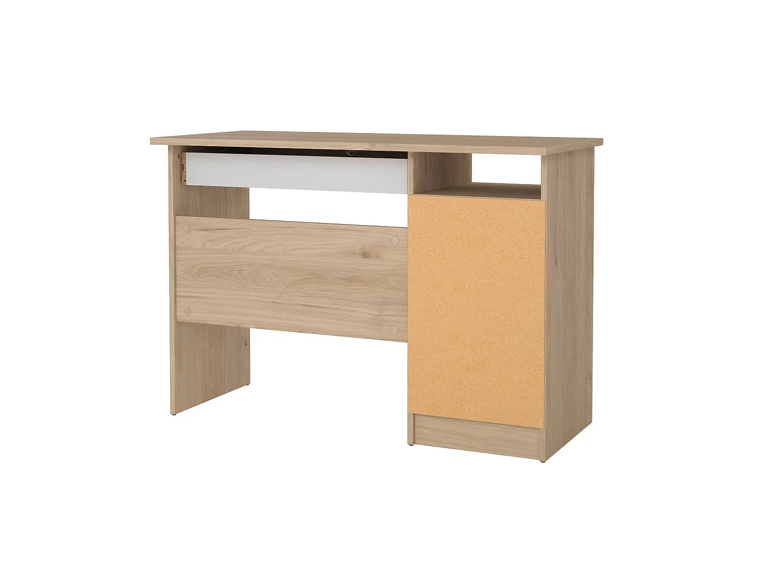 Bureau Franklin, 4 lades, 109x49x76h cm eikenbruin, kleur blad bruin, kleurtint frame eiken