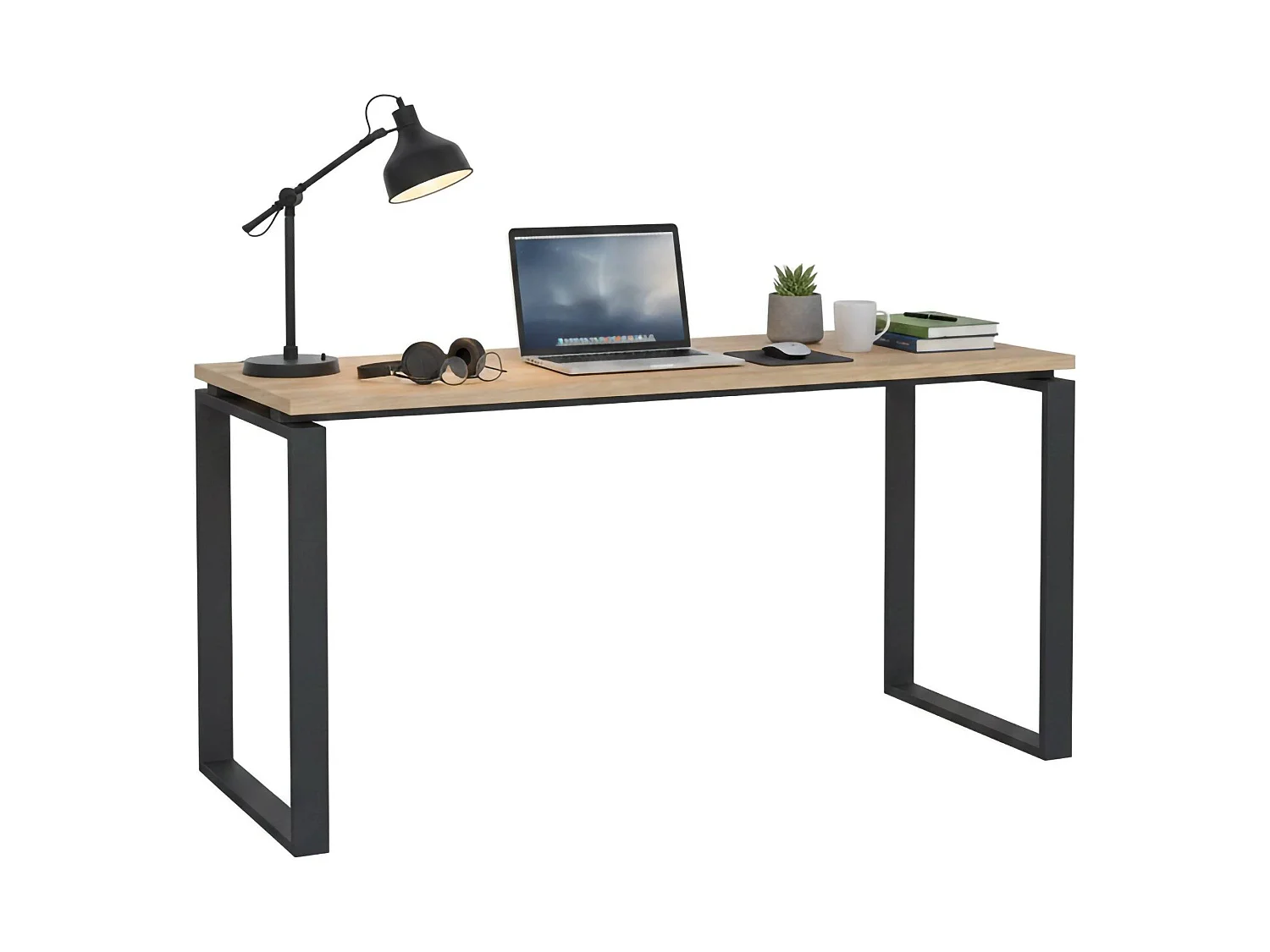 Scrivania Arignano, Materiale Struttura in Legno Nobilitato, 60x150x75.6h cm Grigio