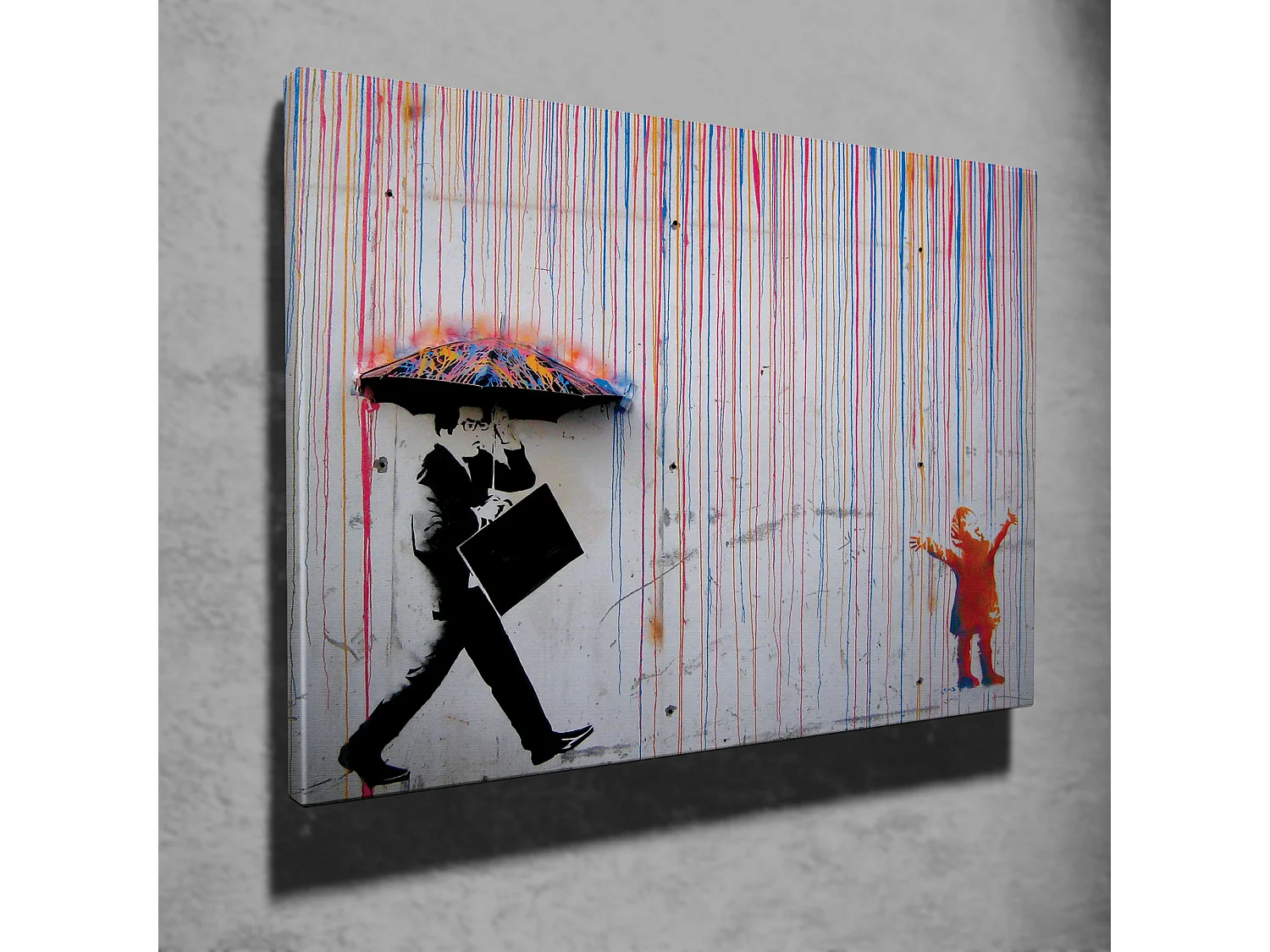 Tableau Mozasa, Structure en tissu, 70x100h cm Multicolore, Bois Noblex